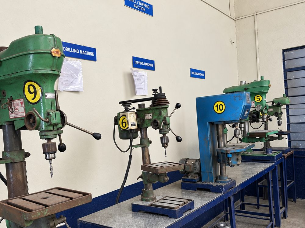Drill and tapping section at Alcast Technologies, aluminium die casting plant in Satara