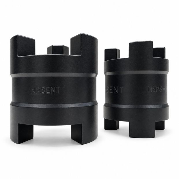 Castellated coupling spacers - coated - aluminium gravity die cast component