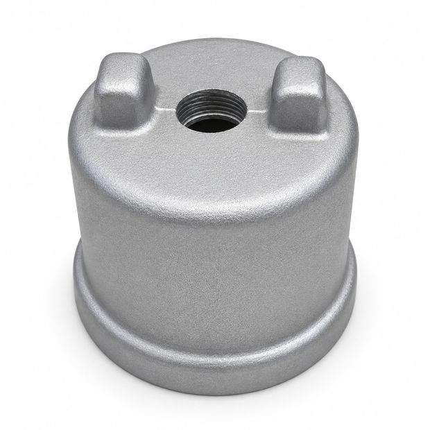 Domed filter cap - aluminium gravity die cast component