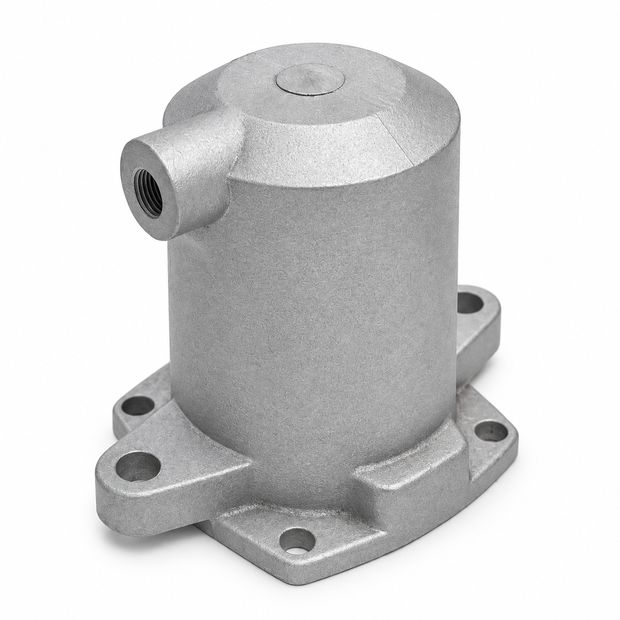 Flanged pump body - aluminium gravity die cast component