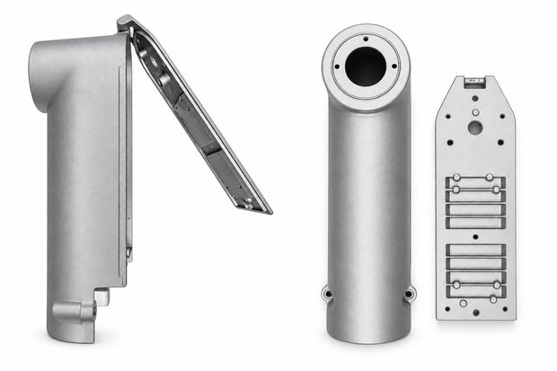 Pole light housing components - aluminium hpdc die cast component