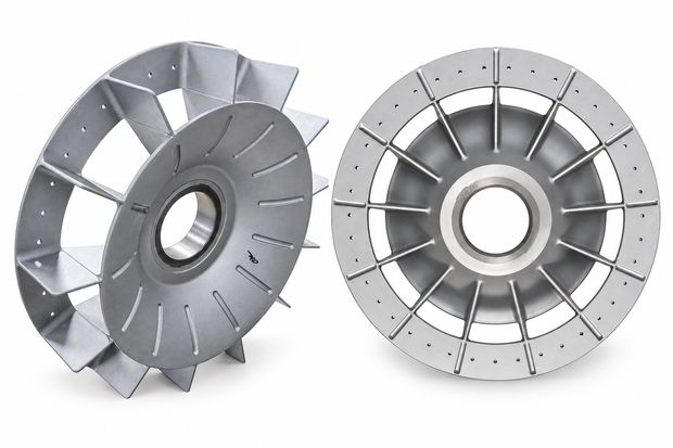 Vaned fan impeller - aluminium hpdc die cast component