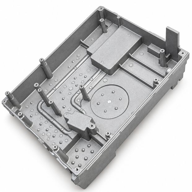 Control enclosure tray - aluminium hpdc die cast component
