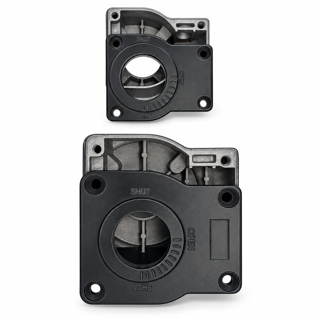 Valve position housings - aluminium hpdc die cast component
