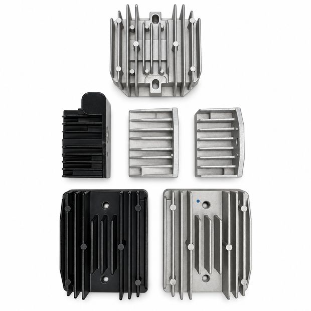 Rectifier heat sinks - as-cast and coated - aluminium hpdc die cast component