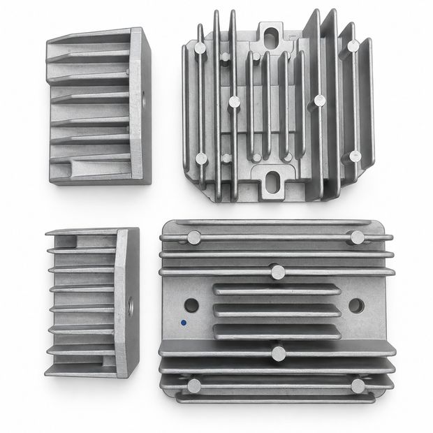 Rectifier heat sinks - as-cast - aluminium hpdc die cast component